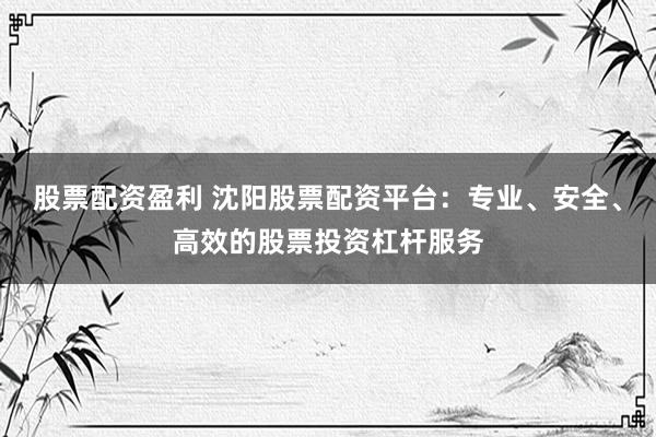 股票配资盈利 沈阳股票配资平台：专业、安全、高效的股票投资杠杆服务