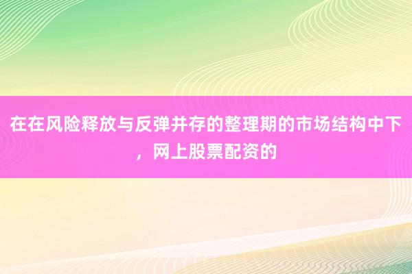 在在风险释放与反弹并存的整理期的市场结构中下，网上股票配资的
