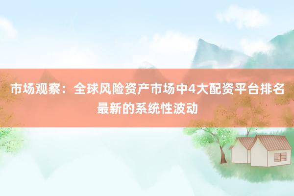 市场观察：全球风险资产市场中4大配资平台排名最新的系统性波动