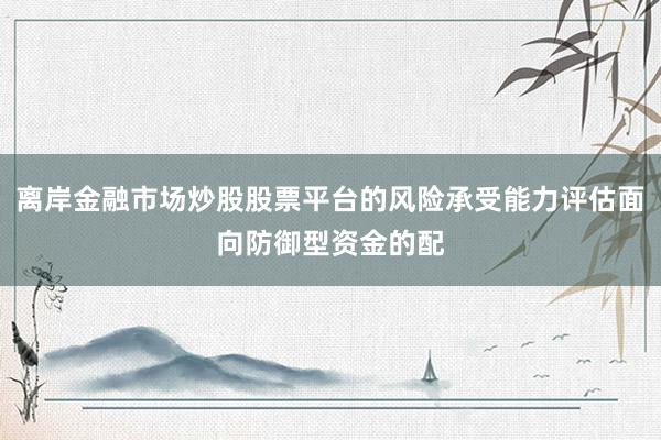 离岸金融市场炒股股票平台的风险承受能力评估面向防御型资金的配