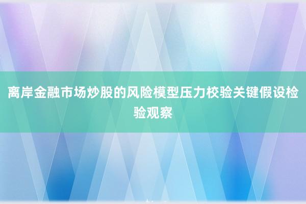 离岸金融市场炒股的风险模型压力校验关键假设检验观察