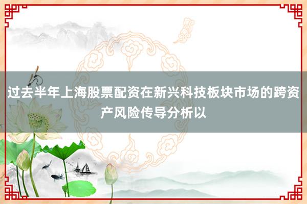 过去半年上海股票配资在新兴科技板块市场的跨资产风险传导分析以